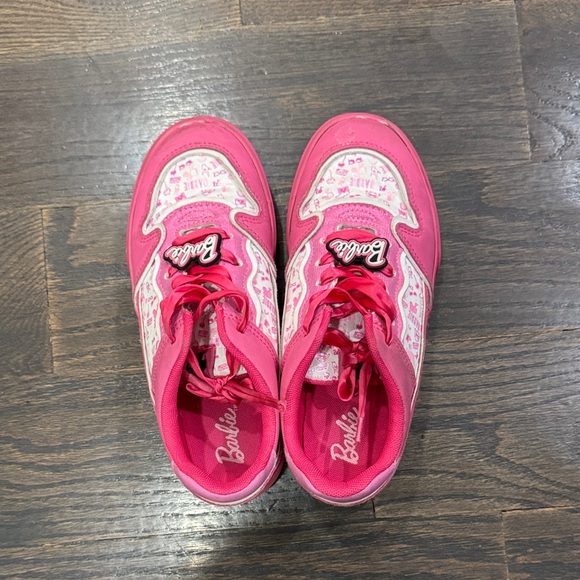 Barbie Fuchsia and White Kids Sneakers - Picture 1 of 7